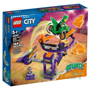 Конструктор LEGO City 60359 Испытание каскадеров с трамплином и кольцом